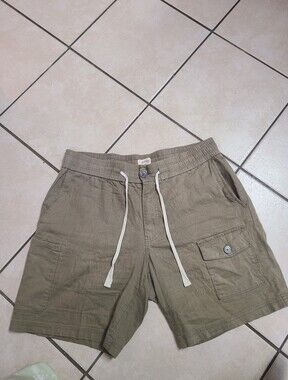 UpWest Olive Green Cargo Drawstring Shorts